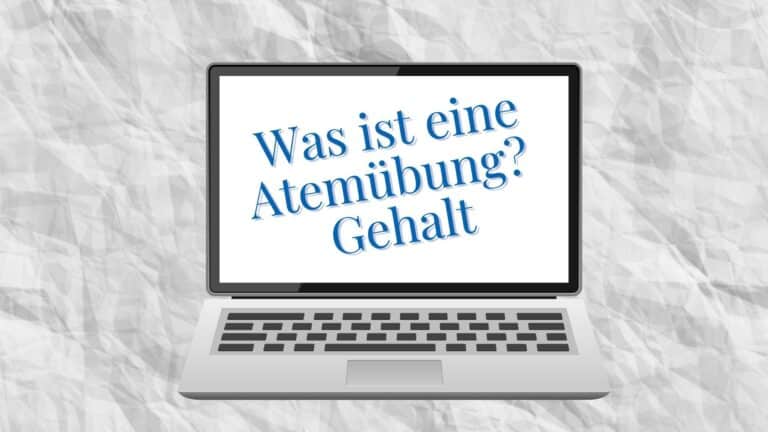 Atemübung Gehalt: Grafik eines Notebooks mit Titel "Was ist eine Atemübung?" Gehalt
