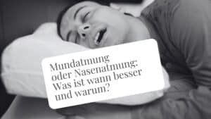 Mundatmung oder Nasenatmung: Was ist wann besser und warum? Schlafender Mann mit offenem Mund atmend.