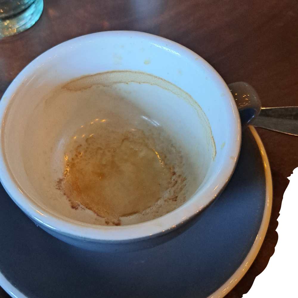 Leere Kaffeetasse