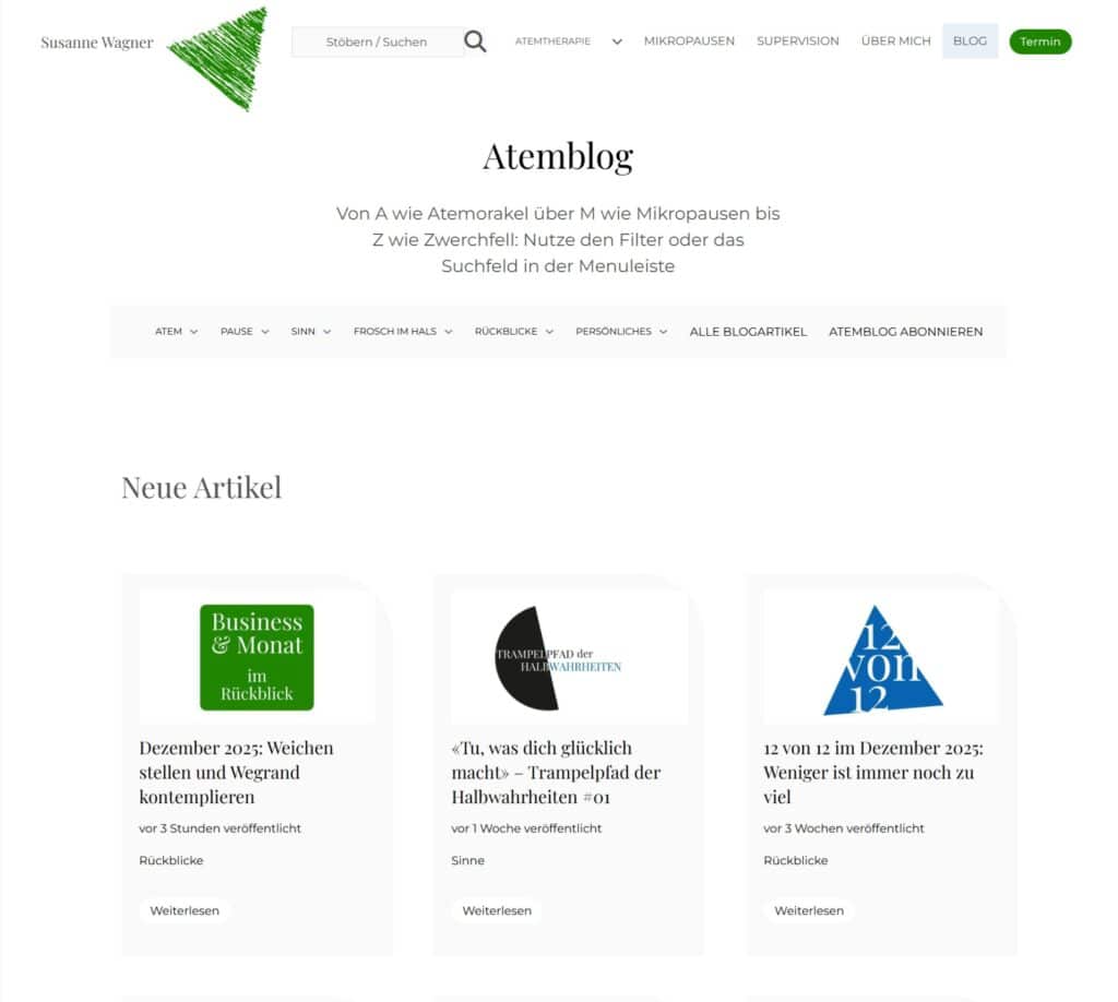 Atemtherapie | Mikropausen | Supervision •
