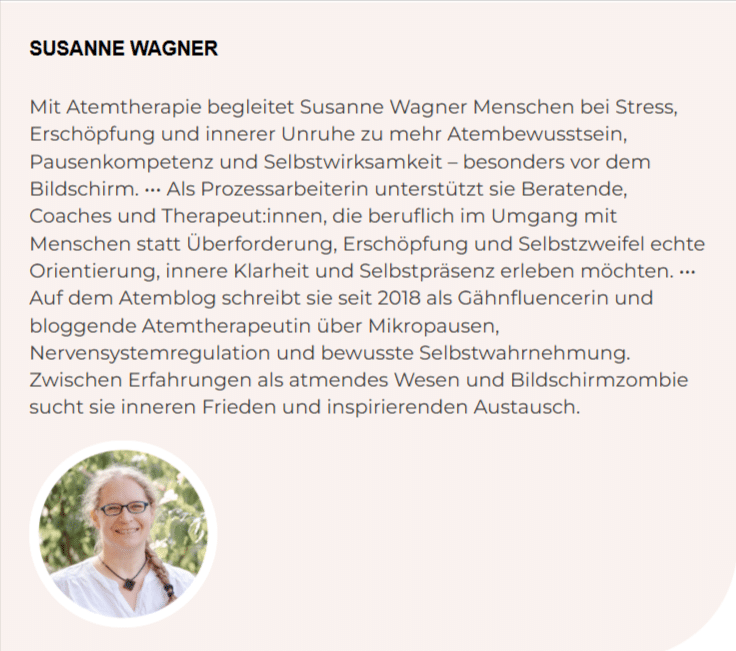 Atemtherapie und prozessorientierte Beratung bei Stress, Erschöpfung und innerer Unruhe &bull;